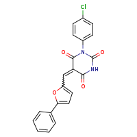 (5E)-1-(4-chlorophenyl)-5-[(5-phenylfuran-2-yl)methylidene]-1,3-diazinane-2,4,6-trione