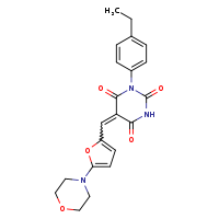 (5E)-1-(4-ethylphenyl)-5-{[5-(morpholin-4-yl)furan-2-yl]methylidene}-1,3-diazinane-2,4,6-trione