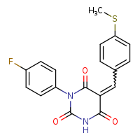 (5E)-1-(4-fluorophenyl)-5-{[4-(methylsulfanyl)phenyl]methylidene}-1,3-diazinane-2,4,6-trione