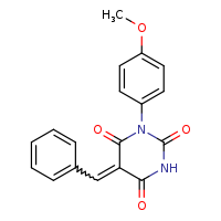 (5E)-1-(4-methoxyphenyl)-5-(phenylmethylidene)-1,3-diazinane-2,4,6-trione