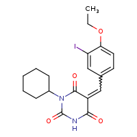 (5E)-1-cyclohexyl-5-[(4-ethoxy-3-iodophenyl)methylidene]-1,3-diazinane-2,4,6-trione