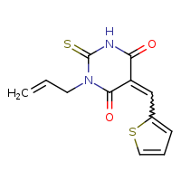 (5E)-1-(prop-2-en-1-yl)-2-sulfanylidene-5-(thiophen-2-ylmethylidene)-1,3-diazinane-4,6-dione