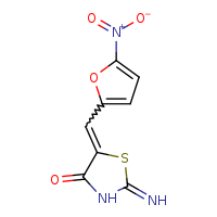 (5E)-2-imino-5-[(5-nitrofuran-2-yl)methylidene]-1,3-thiazolidin-4-one