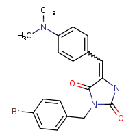 (5E)-3-[(4-bromophenyl)methyl]-5-{[4-(dimethylamino)phenyl]methylidene}imidazolidine-2,4-dione