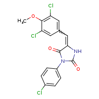 (5E)-3-(4-chlorophenyl)-5-[(3,5-dichloro-4-methoxyphenyl)methylidene]imidazolidine-2,4-dione