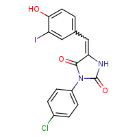 (5E)-3-(4-chlorophenyl)-5-[(4-hydroxy-3-iodophenyl)methylidene]imidazolidine-2,4-dione