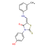 (5E)-3-(4-hydroxyphenyl)-5-{[(3-methylphenyl)amino]methylidene}-2-sulfanylidene-1,3-thiazolidin-4-one