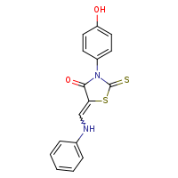 (5E)-3-(4-hydroxyphenyl)-5-[(phenylamino)methylidene]-2-sulfanylidene-1,3-thiazolidin-4-one