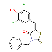 (5E)-3-benzyl-5-[(3,5-dichloro-4-hydroxyphenyl)methylidene]-2-sulfanylidene-1,3-thiazolidin-4-one