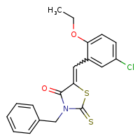(5E)-3-benzyl-5-[(5-chloro-2-ethoxyphenyl)methylidene]-2-sulfanylidene-1,3-thiazolidin-4-one