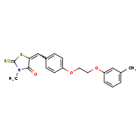(5E)-3-methyl-5-({4-[2-(3-methylphenoxy)ethoxy]phenyl}methylidene)-2-sulfanylidene-1,3-thiazolidin-4-one