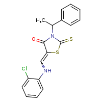(5E)-5-{[(2-chlorophenyl)amino]methylidene}-3-(1-phenylethyl)-2-sulfanylidene-1,3-thiazolidin-4-one