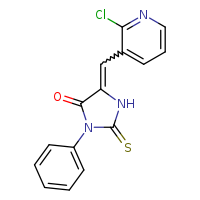(5E)-5-[(2-chloropyridin-3-yl)methylidene]-3-phenyl-2-sulfanylideneimidazolidin-4-one