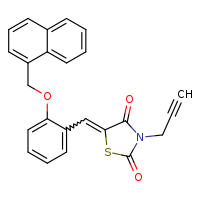 (5E)-5-{[2-(naphthalen-1-ylmethoxy)phenyl]methylidene}-3-(prop-2-yn-1-yl)-1,3-thiazolidine-2,4-dione