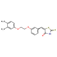 (5E)-5-({3-[2-(3,4-dimethylphenoxy)ethoxy]phenyl}methylidene)-2-sulfanylidene-1,3-thiazolidin-4-one