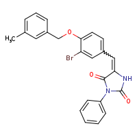 (5E)-5-({3-bromo-4-[(3-methylphenyl)methoxy]phenyl}methylidene)-3-phenylimidazolidine-2,4-dione