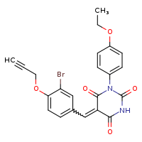 (5E)-5-{[3-bromo-4-(prop-2-yn-1-yloxy)phenyl]methylidene}-1-(4-ethoxyphenyl)-1,3-diazinane-2,4,6-trione