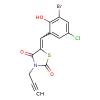 (5E)-5-[(3-bromo-5-chloro-2-hydroxyphenyl)methylidene]-3-(prop-2-yn-1-yl)-1,3-thiazolidine-2,4-dione