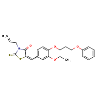 (5E)-5-{[3-ethoxy-4-(3-phenoxypropoxy)phenyl]methylidene}-3-(prop-2-en-1-yl)-2-sulfanylidene-1,3-thiazolidin-4-one