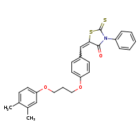 (5E)-5-({4-[3-(3,4-dimethylphenoxy)propoxy]phenyl}methylidene)-3-phenyl-2-sulfanylidene-1,3-thiazolidin-4-one