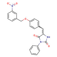 (5E)-5-({4-[(3-nitrophenyl)methoxy]phenyl}methylidene)-3-phenylimidazolidine-2,4-dione