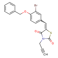 (5E)-5-{[4-(benzyloxy)-3-bromophenyl]methylidene}-3-(prop-2-yn-1-yl)-1,3-thiazolidine-2,4-dione