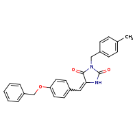 (5E)-5-{[4-(benzyloxy)phenyl]methylidene}-3-[(4-methylphenyl)methyl]imidazolidine-2,4-dione