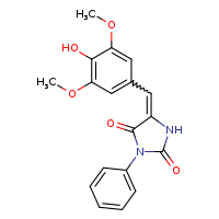 (5E)-5-[(4-hydroxy-3,5-dimethoxyphenyl)methylidene]-3-phenylimidazolidine-2,4-dione