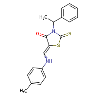 (5E)-5-{[(4-methylphenyl)amino]methylidene}-3-(1-phenylethyl)-2-sulfanylidene-1,3-thiazolidin-4-one