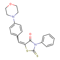 (5E)-5-{[4-(morpholin-4-yl)phenyl]methylidene}-3-phenyl-2-sulfanylidene-1,3-thiazolidin-4-one