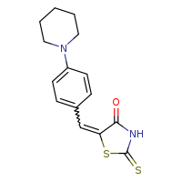 (5E)-5-{[4-(piperidin-1-yl)phenyl]methylidene}-2-sulfanylidene-1,3-thiazolidin-4-one