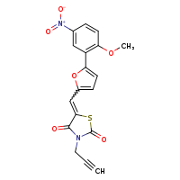 (5E)-5-{[5-(2-methoxy-5-nitrophenyl)furan-2-yl]methylidene}-3-(prop-2-yn-1-yl)-1,3-thiazolidine-2,4-dione