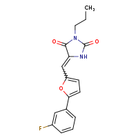 (5E)-5-{[5-(3-fluorophenyl)furan-2-yl]methylidene}-3-propylimidazolidine-2,4-dione