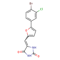 (5E)-5-{[5-(4-bromo-3-chlorophenyl)furan-2-yl]methylidene}imidazolidine-2,4-dione