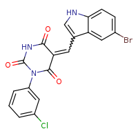 (5E)-5-[(5-bromo-1H-indol-3-yl)methylidene]-1-(3-chlorophenyl)-1,3-diazinane-2,4,6-trione