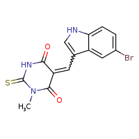 (5E)-5-[(5-bromo-1H-indol-3-yl)methylidene]-1-methyl-2-sulfanylidene-1,3-diazinane-4,6-dione