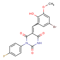 (5E)-5-[(5-bromo-2-hydroxy-3-methoxyphenyl)methylidene]-1-(4-fluorophenyl)-1,3-diazinane-2,4,6-trione