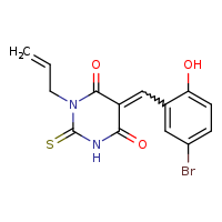 (5E)-5-[(5-bromo-2-hydroxyphenyl)methylidene]-1-(prop-2-en-1-yl)-2-sulfanylidene-1,3-diazinane-4,6-dione