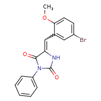 (5E)-5-[(5-bromo-2-methoxyphenyl)methylidene]-3-phenylimidazolidine-2,4-dione