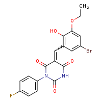 (5E)-5-[(5-bromo-3-ethoxy-2-hydroxyphenyl)methylidene]-1-(4-fluorophenyl)-1,3-diazinane-2,4,6-trione