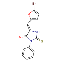 (5E)-5-[(5-bromofuran-2-yl)methylidene]-3-phenyl-2-sulfanylideneimidazolidin-4-one