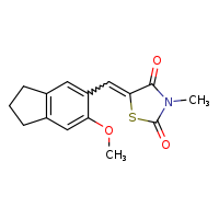 (5E)-5-[(6-methoxy-2,3-dihydro-1H-inden-5-yl)methylidene]-3-methyl-1,3-thiazolidine-2,4-dione