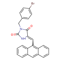 (5E)-5-(anthracen-9-ylmethylidene)-3-[(4-bromophenyl)methyl]imidazolidine-2,4-dione