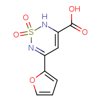 5-(furan-2-yl)-1,1-dioxo-2H-1??,2,6-thiadiazine-3-carboxylic acid