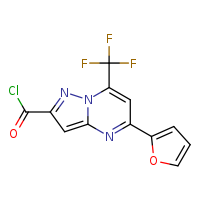 5-(furan-2-yl)-7-(trifluoromethyl)pyrazolo[1,5-a]pyrimidine-2-carbonyl chloride