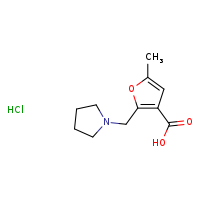 5-methyl-2-(pyrrolidin-1-ylmethyl)furan-3-carboxylic acid hydrochloride