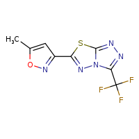 5-methyl-3-[3-(trifluoromethyl)-[1,2,4]triazolo[3,4-b][1,3,4]thiadiazol-6-yl]-1,2-oxazole