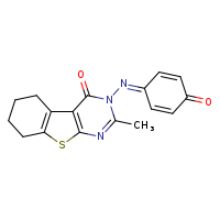5-methyl-4-[(4-oxocyclohexa-2,5-dien-1-ylidene)amino]-8-thia-4,6-diazatricyclo[7.4.0.0²,?]trideca-1(9),2(7),5-trien-3-one