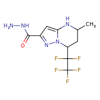 5-methyl-7-(1,1,2,2,2-pentafluoroethyl)-4H,5H,6H,7H-pyrazolo[1,5-a]pyrimidine-2-carbohydrazide