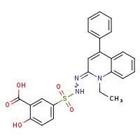5-{N'-[(2Z)-1-ethyl-4-phenylquinolin-2-ylidene]hydrazinesulfonyl}-2-hydroxybenzoic acid